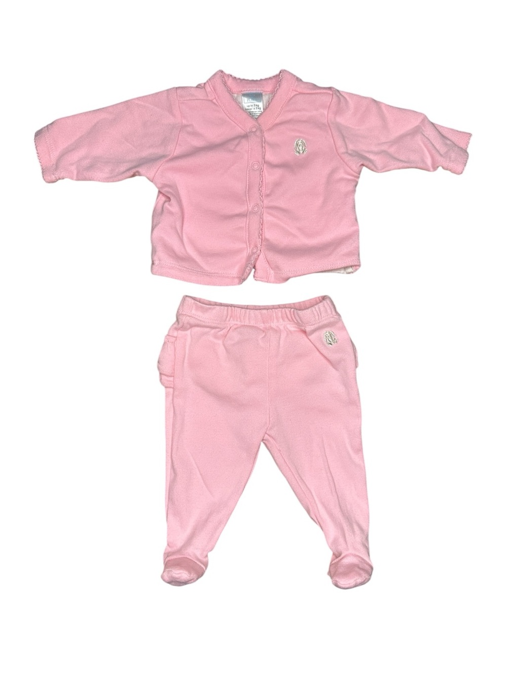 Place Infant Pink Romper with Heart Label